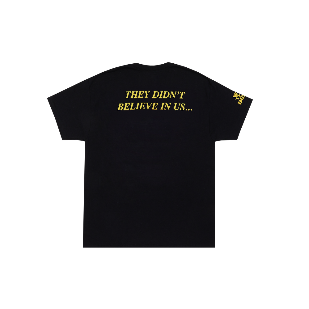 God Did Believe In Us Black T-Shirt Back