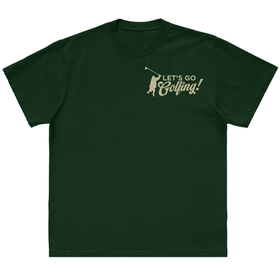 Let's Go Golfing T-Shirt - Green  Front