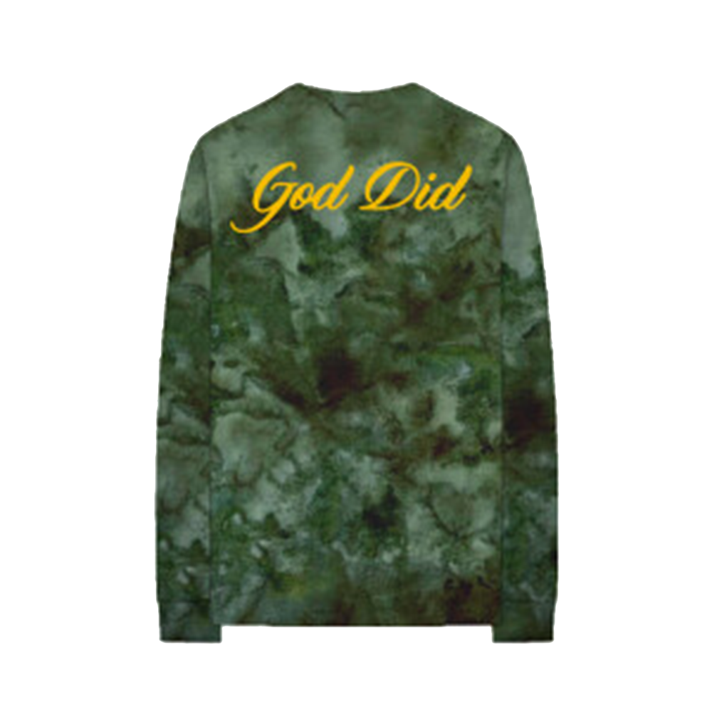 GOD DID FOREST TIE-DYE LONG-SLEEVE