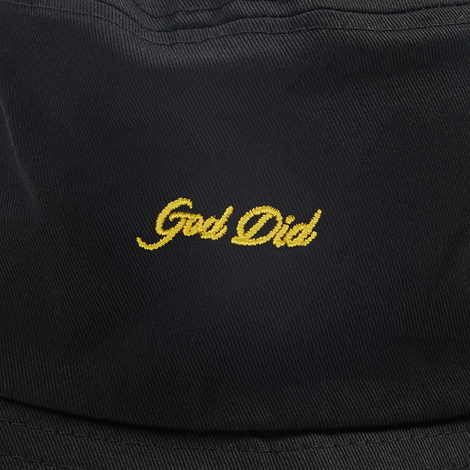 God Did Black Bucket Hat Detail