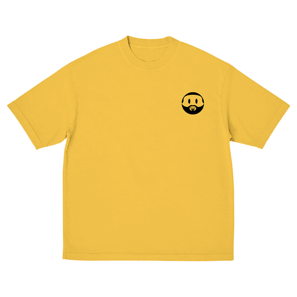 IT'S OK TO BE HAPPY YELLOW FACE TEE FRONT