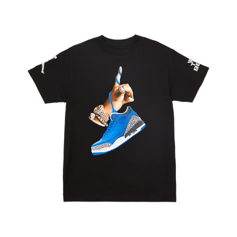 DJ Khaled x Jordan With Leather Sneakers Black T-Shirt