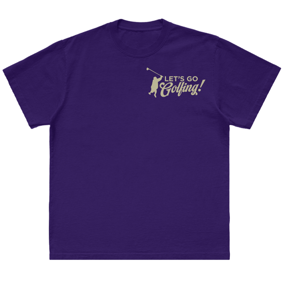 Let's Go Golfing T-Shirt - Purple Front