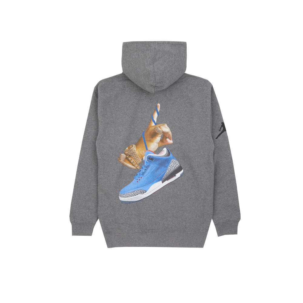 gray air jordan hoodie