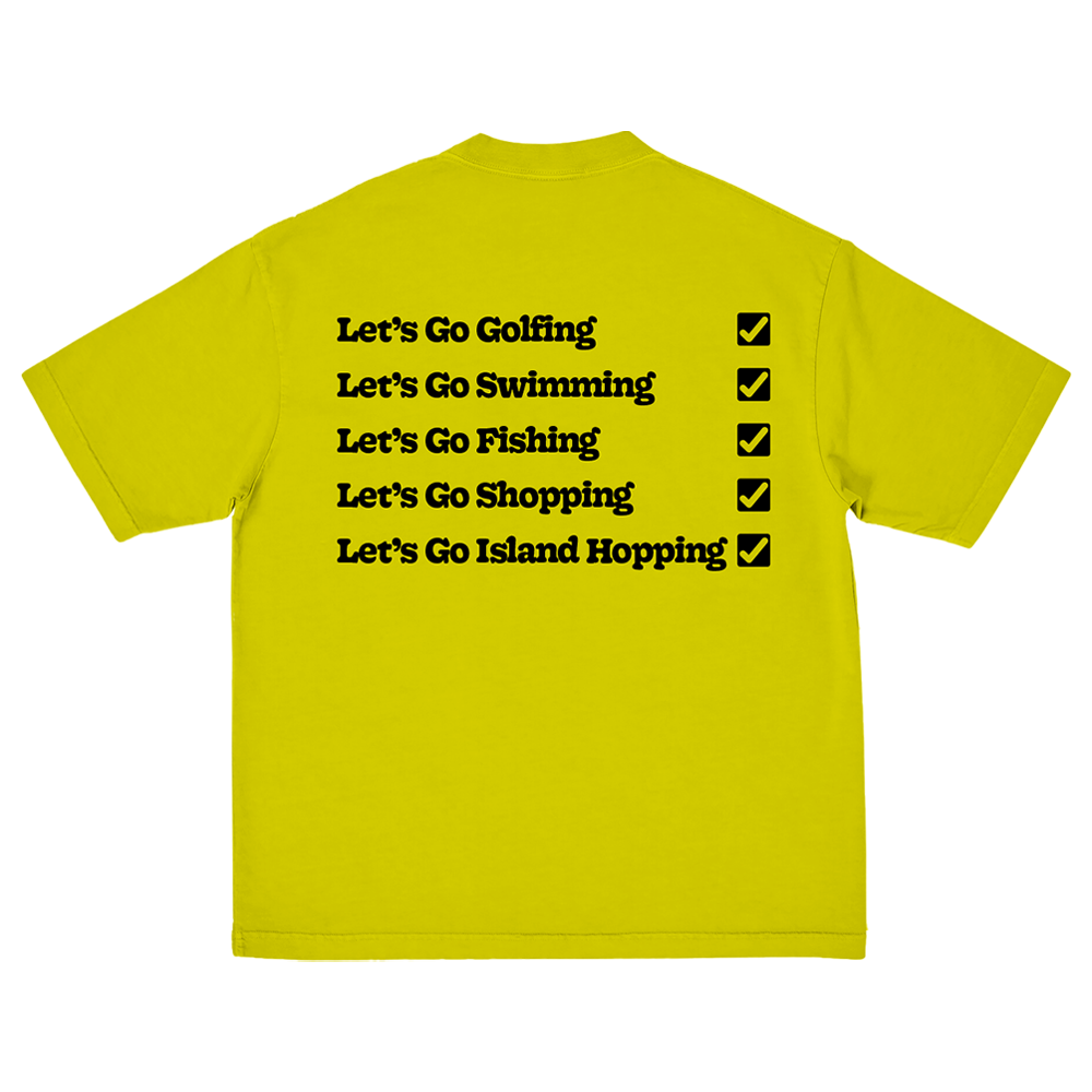 IT'S OK TO BE HAPPY YELLOW SMILE TEE BACK