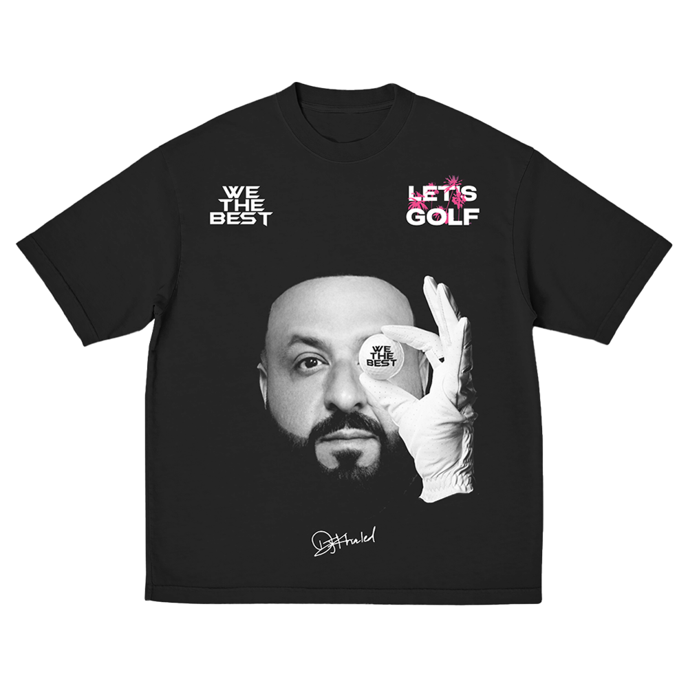 LET'S GOLF BLACK PHOTO TEE FRONT