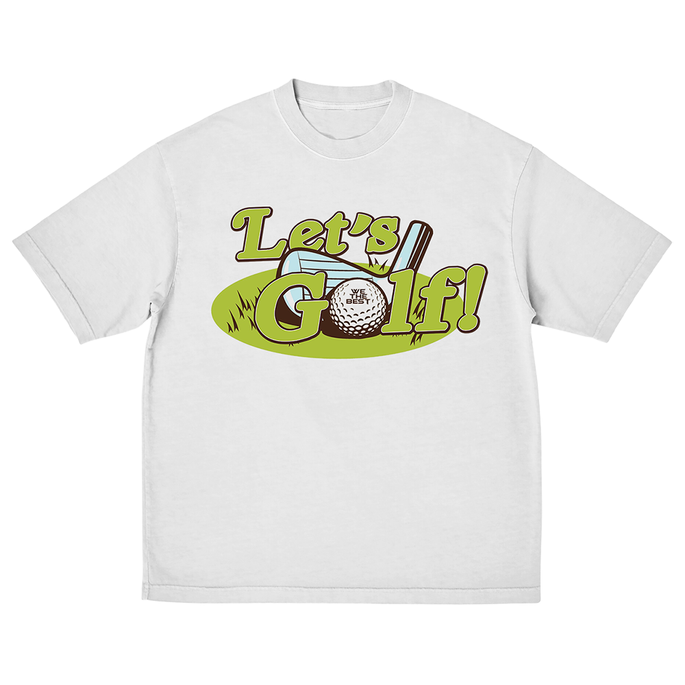 LET'S GOLF WHITE TEE FRONT